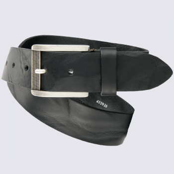 Ceinture Bernd Götz, ceinture homme en cuir noir