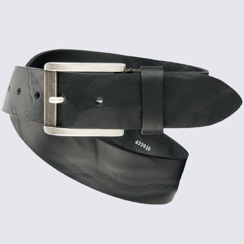 Ceinture Bernd Götz, ceinture homme en cuir noir