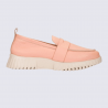 Mocassins Wonders, Mocassins plateforme femme en cuir melon