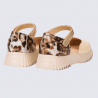 Sandales Wonders, sandales fermées tendances femme en cuir vanille