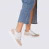 Sneakers Wonders, sneakers tendances femme en cuir et nylon beige