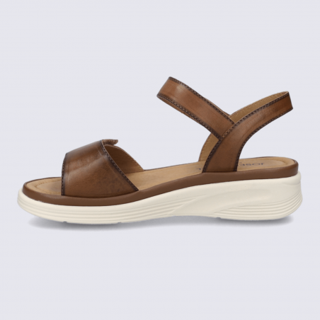 Sandales Sevran 01 Josef Seibel, Sandales brides croisées femme en cuir cognac