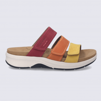 Mules Estelle 11 Josef Seibel, Mules brides femme en cur nubuck ambre