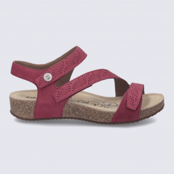 Sandales Tonga 78 Josef Seibel, Sandales brides croisées femme en cuir rose