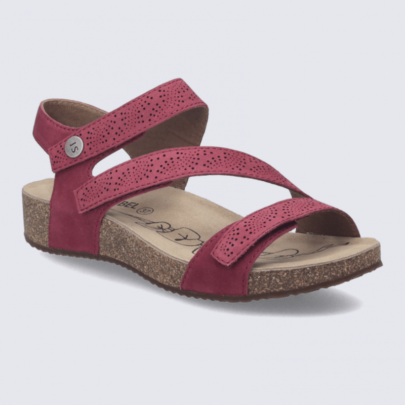 Sandales Tonga 78 Josef Seibel, Sandales brides croisées femme en cuir rose