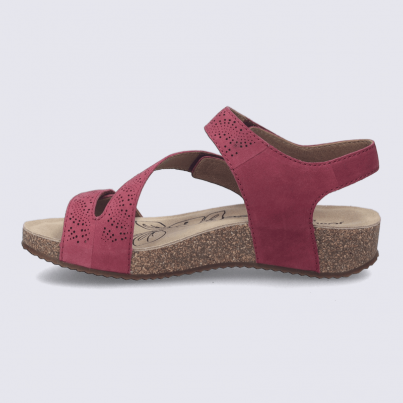 Sandales Tonga 78 Josef Seibel, Sandales brides croisées femme en cuir rose