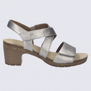 Nu pied Josef Seibel, nu pied à talon femme cuir champagne