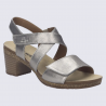 Nu pied Josef Seibel, nu pied à talon femme cuir champagne