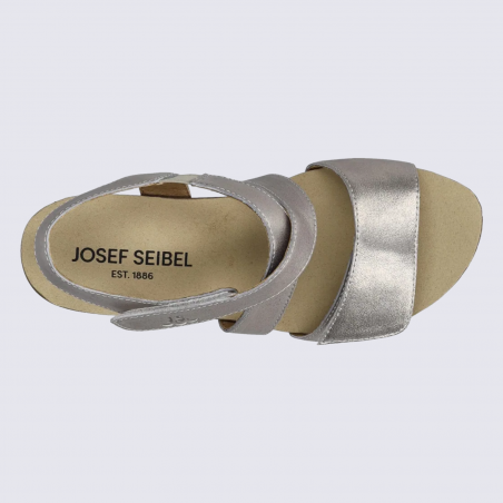 Nu pied Josef Seibel, nu pied à talon femme cuir champagne