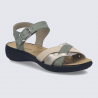 Sandales Josef Seibel, sandale bride femme en cuir menthe