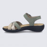 Sandales Josef Seibel, sandale bride femme en cuir menthe