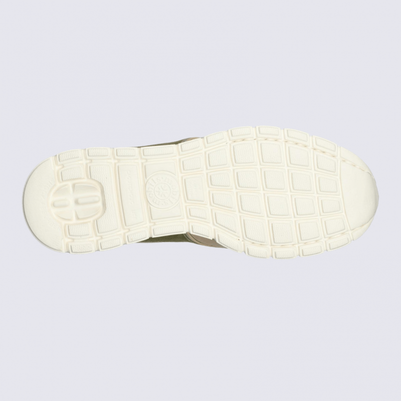 Baskets Mobils, baskets compensées femme en cuir sable clair