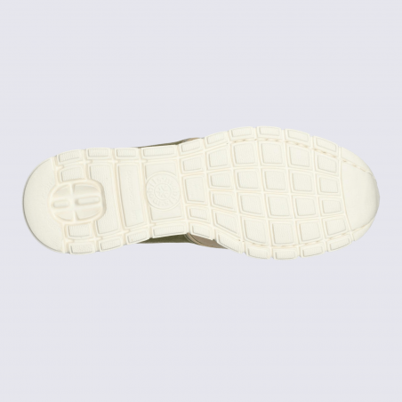 Baskets Mobils, baskets compensées femme en cuir sable clair