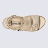 Nu pieds Mobils, Nu pieds confortables femme en cuir sable