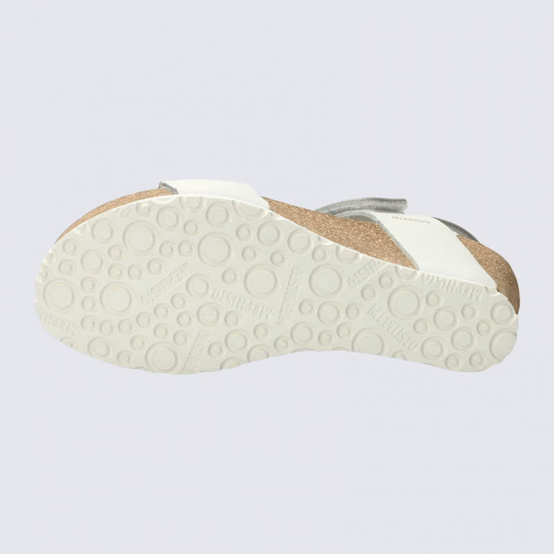 Sandales compensées Mephisto, Sandales chic et élégantes pour femme en cuir blanc