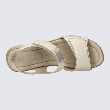 Sandales Mephisto, sandales à talons femme en cuir gold