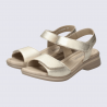 Sandales Mephisto, sandales à talons femme en cuir gold