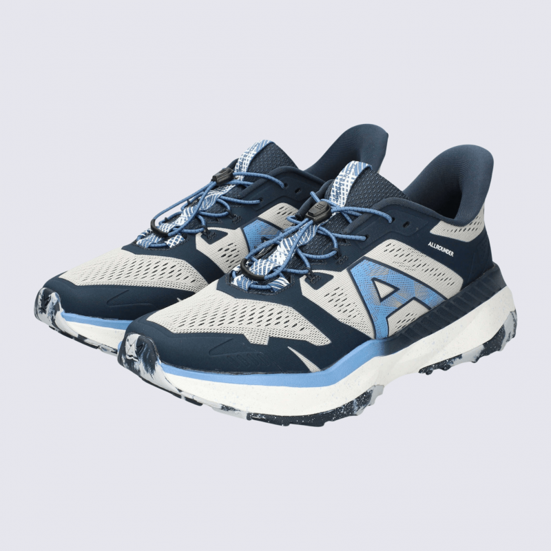 Baskets Allrounder, baskets sportive et confortable homme en textile innovant bleu