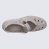 Ballerines Waldlaufer, ballerines à bride velcro femme en cuir pierre