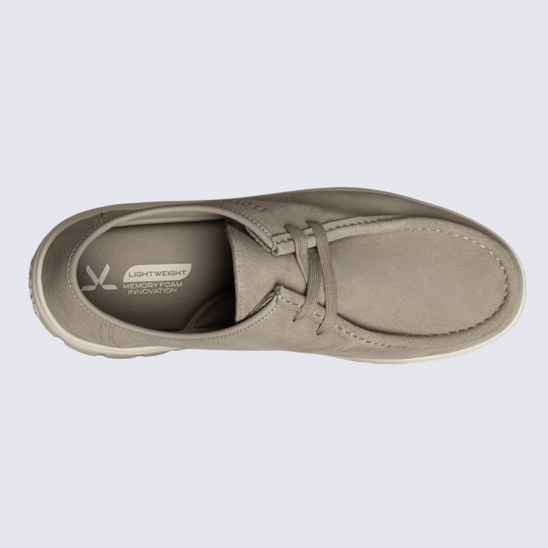 Baskets Lloyd, sneaker tendances homme en cuir velours gris