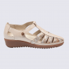 Chaussures ouverte Arima, chaussures confort et parfait pour l'ete femme en cuir nude