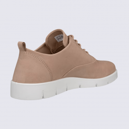 Baskets Ecco, baskets moderne et chic à lacets femme en cuir chair