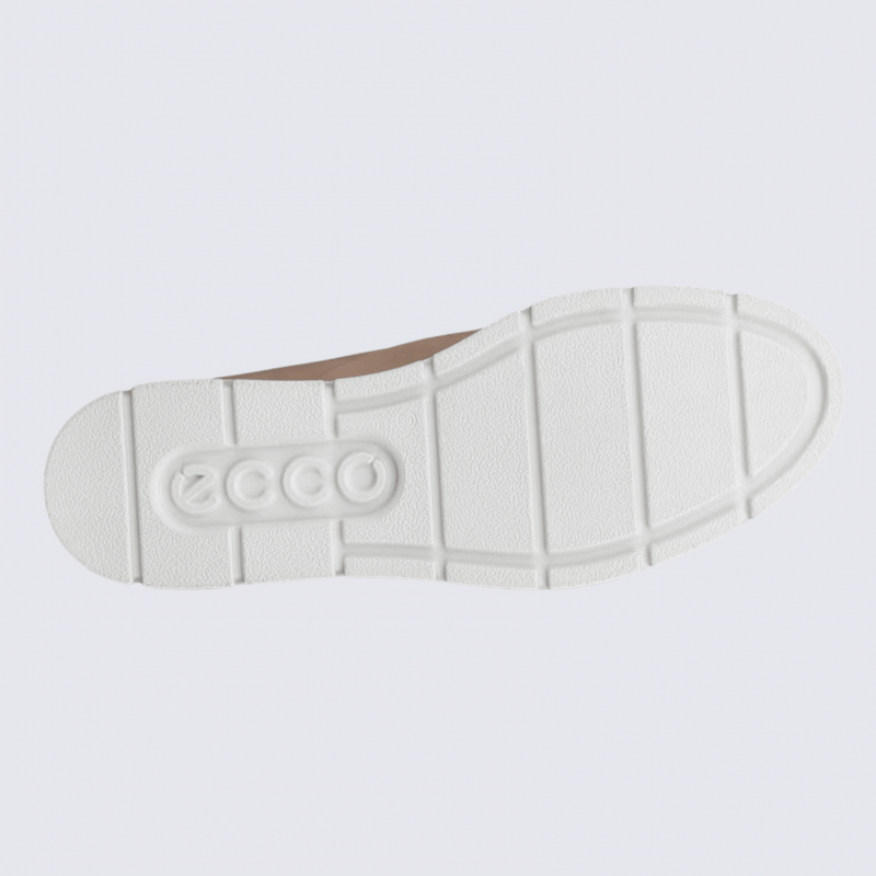 Baskets Ecco, baskets moderne et chic à lacets femme en cuir chair