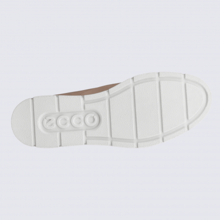 Baskets Ecco, baskets moderne et chic à lacets femme en cuir chair
