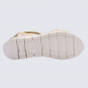 Sandale ARA, sandale compensée femme en cuir sable crème