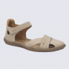Sandales Josef Seibel, sandales à bouts fermés femme en cuir crème