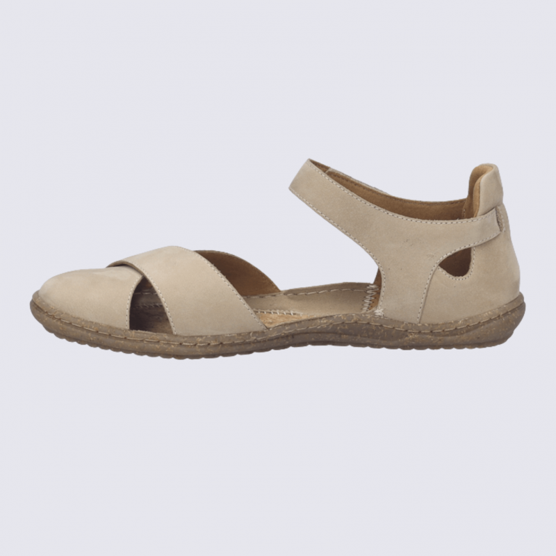 Sandales Josef Seibel, sandales à bouts fermés femme en cuir crème