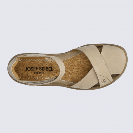 Sandales Josef Seibel, sandales à bouts fermés femme en cuir crème