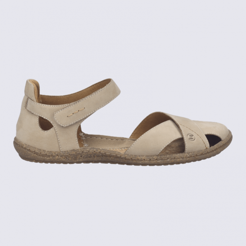 Sandales Josef Seibel, sandales à bouts fermés femme en cuir crème