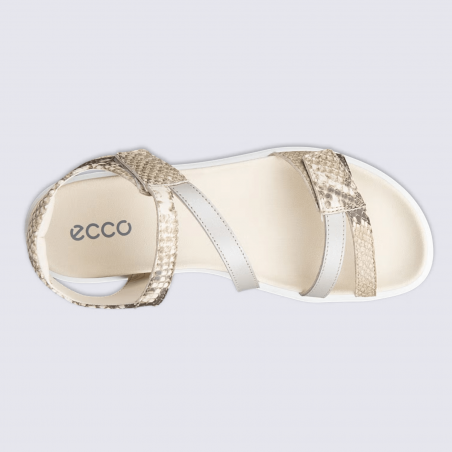 Sandales Ecco, sandales plates femme en cuir python
