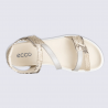 Sandales Ecco, sandales plates femme en cuir python