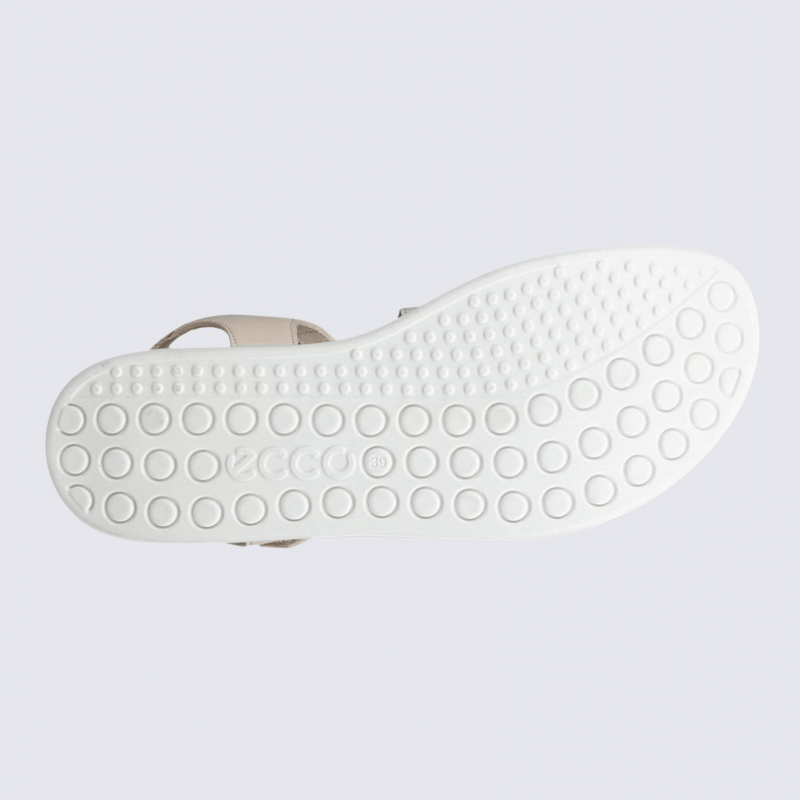Sandales Ecco, sandales plates femme en cuir python