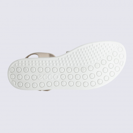 Sandales Ecco, sandales plates femme en cuir python