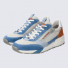 Baskets Allrounder, baskets sportive et confortable homme en cuir velours et textile argent