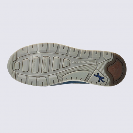 Baskets Allrounder, baskets sportive et confortable homme en cuir velours et textile argent