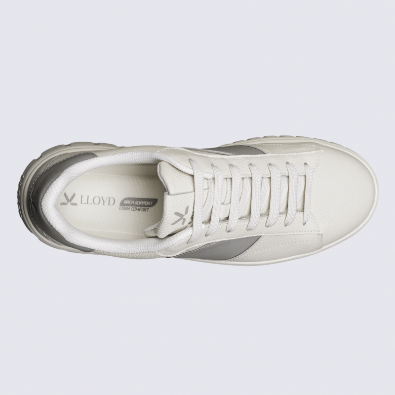Baskets Lloyd, sneaker tendances homme en cuir blanc