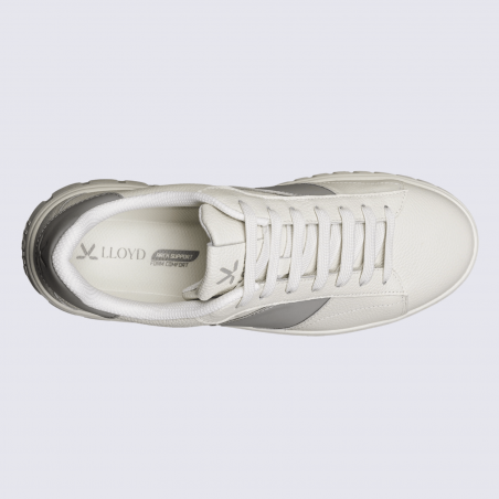Baskets Lloyd, sneaker tendances homme en cuir blanc