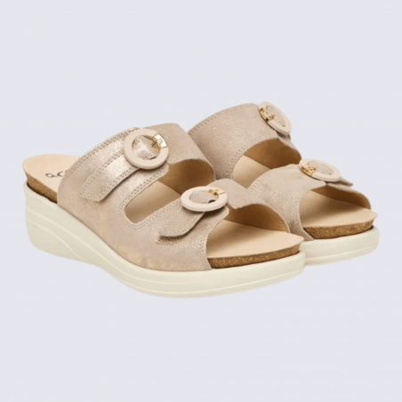 Mules Ara, mules tendances femme en cuir coquille