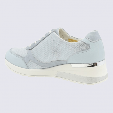 Baskets Waldlaufer, baskets chic et confortable pour femme en cuir ciel