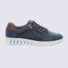 Chaussures Waldlaufer, chaussures confortables à lacets homme en cuir marine