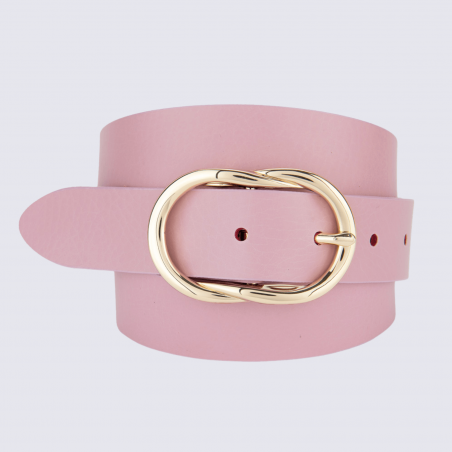 Ceinture Bernd Götz, ceinture tendance femme en cuir rose