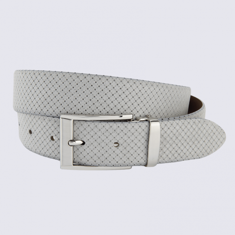 Ceinture Bernd Götz, ceinture tendance femme en cuir gris