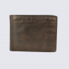 Portefeuille Bear, portefeuilles unisexe en cuir brun