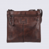 Sac à bandoulière Bear, sac bandoulière unisexe en cuir brun