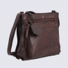 Sac à bandoulière Bear, sac bandoulière unisexe en cuir brun