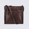 Sac à bandoulière Bear, sac bandoulière unisexe en cuir brun